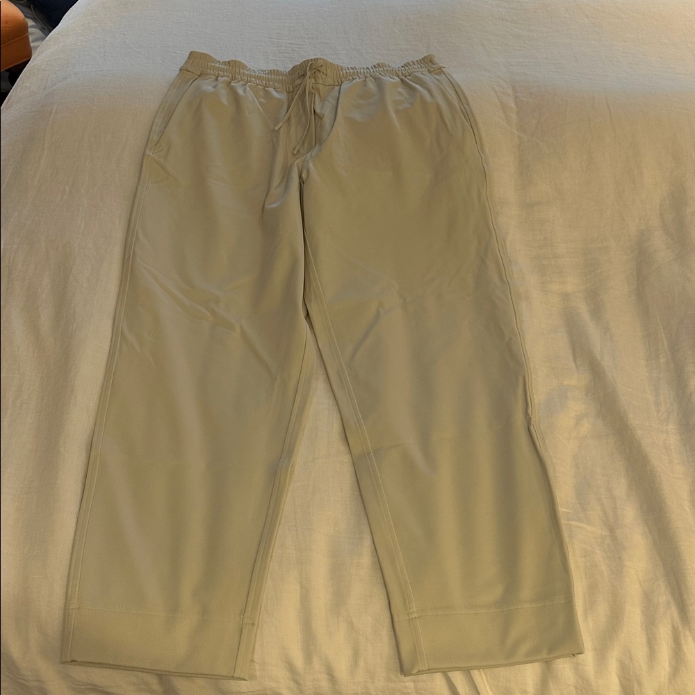 Classic Bone Woman Tapered Leg Mid Rise 7/8 Luxtreme Pant Lululemon Size L